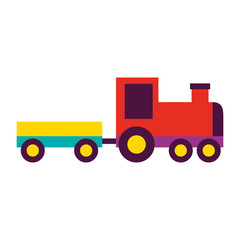 toy train wagon on white background