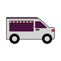 food truck on white background