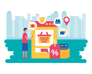 online shopping concept