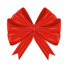 red bow ribbon tape decorative