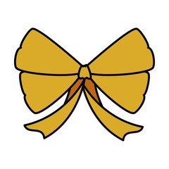 golden bow ribbon tape decorative