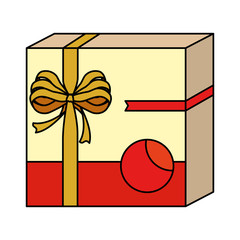 gift box present with golden ribbon