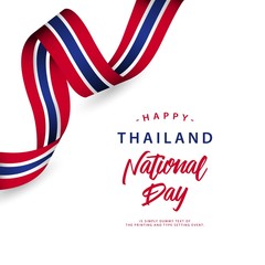 Happy Thailand National Day Vector Template Design Illustration