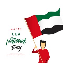 Happy UEA National Day Vector Template Design Illustration