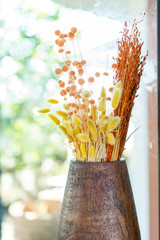 Grass flower in vase