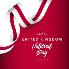 Fototapeta na wymiar Happy United Kingdom National Day Vector Template Design Illustration