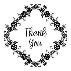 Thank you card template Vector illustration