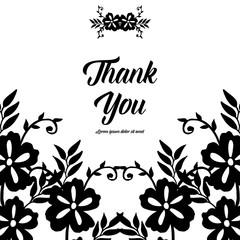 Thank you card template Vector illustration