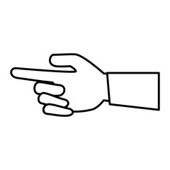 hand human index isolated icon