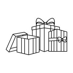 gifts boxes presents icons
