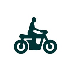Fototapeta na wymiar Motorcycle rider icon for design and creativity
