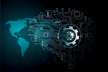 abstract science Big data visualization. Futuristic Artificial intelligence . Cyber mind aesthetic design concept.and empty box for copy space.