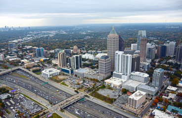 Fototapeta na wymiar Aerial View of Atlanta GA