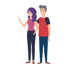 couple avatar characters icons