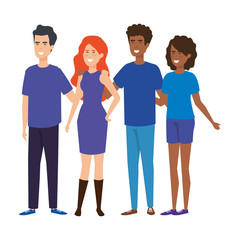 Obraz premium group of people characters