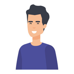 young and casual man character