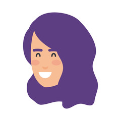 beautiful woman head avatar character