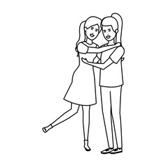 couple girls avatars characters