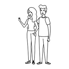 couple avatar characters icons