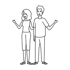 couple avatar characters icons