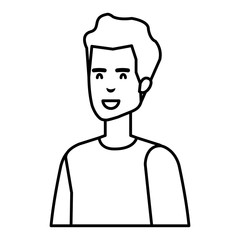 young and casual man character