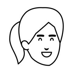 beautiful woman head avatar character