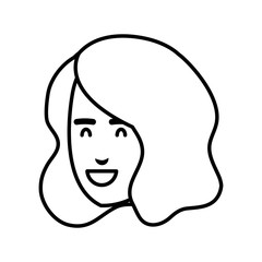 beautiful woman head avatar character
