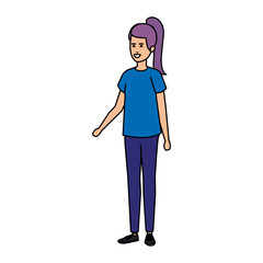 beautiful and young woman character