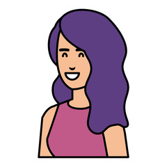 beautiful and young woman character