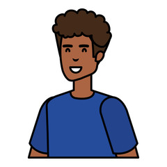 young and casual black man character