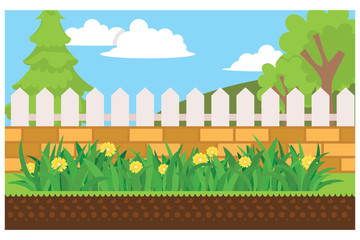 flat illustration gardening, vector illustration