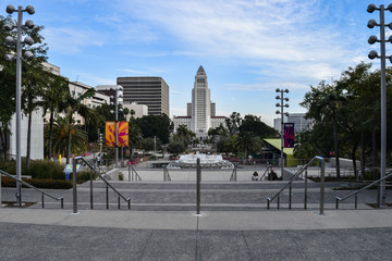 Los Angeles, California, USA downtown cityscape at City Hall.