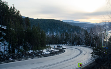 Cars go on the road