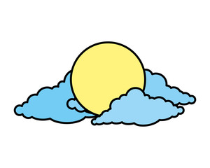 sun with clouds icon