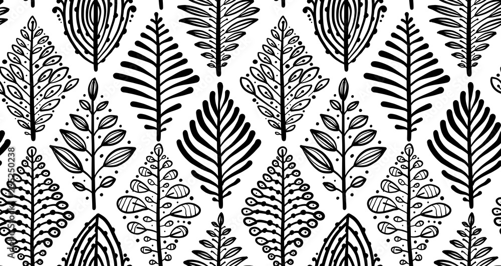 Aufkleber abstract leaves background. rhombus shape. seamless pattern for your design