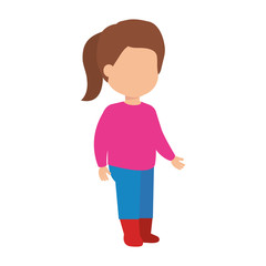 beautiful little girl character