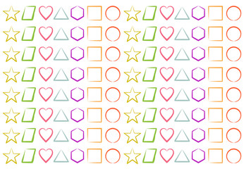 shapes wallpaper art cute funny vector illustration concept