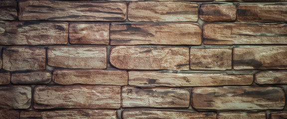 Background from a brick wall illuminated with light. Vignetting