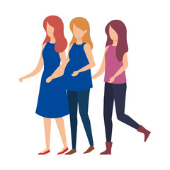 Fototapeta premium group of women characters