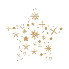Snowflakes star icon symbol decoration sky christmast vector design