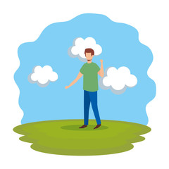 young man in the park avatar character
