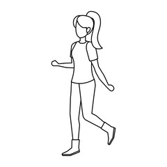 beautiful and young woman character