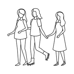 group of women characters