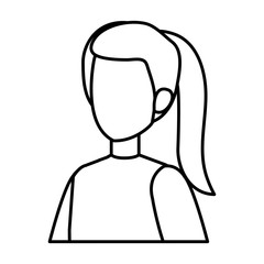 beautiful and young woman character