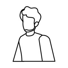 young man with beard avatar character