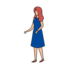 beautiful and young woman character