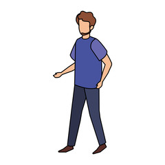 young man with beard avatar character