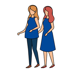 couple girls avatars characters