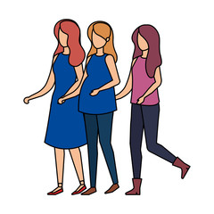 Obraz premium group of women characters