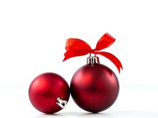 christmas decorations isolated on white background